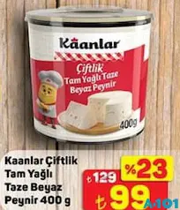 KAANLAR ÇİFTLİK TAM YAĞLI TAZE BEYAZ PEYNİR 400 G